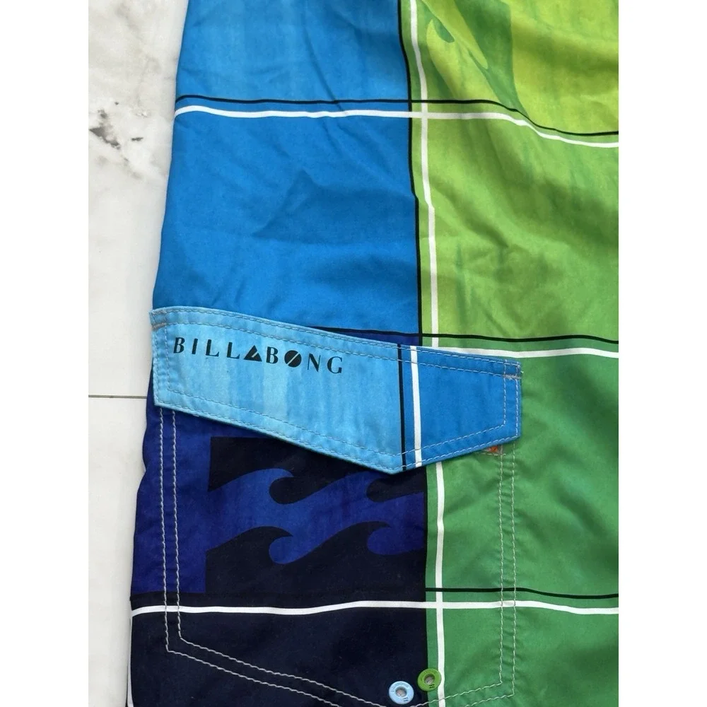 Billabong Boardshorts Mens 38 (actual 36) Checkered Beach Swim Shorts Retro